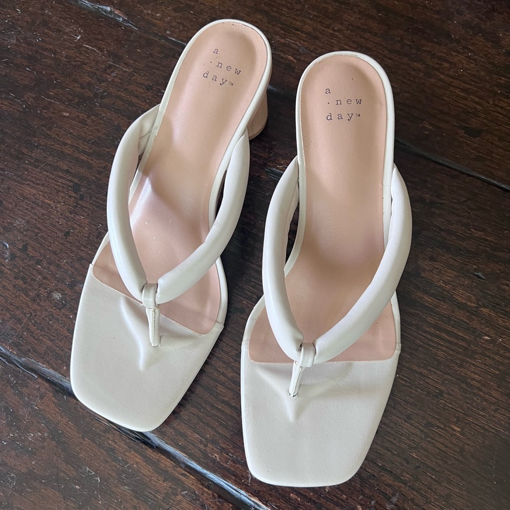 A New Day Wood Block Sandal Heels